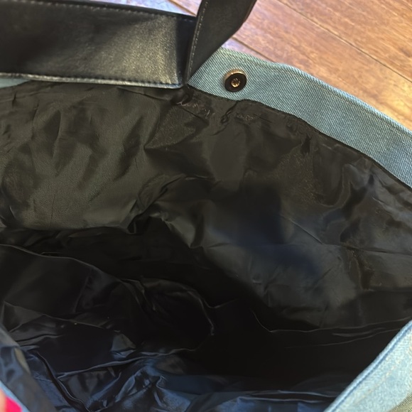 Victoria's Secret NWT Beach Casual Denim Tote Large Travel Weekend Shoulder Bag - Picture 8 of 9
